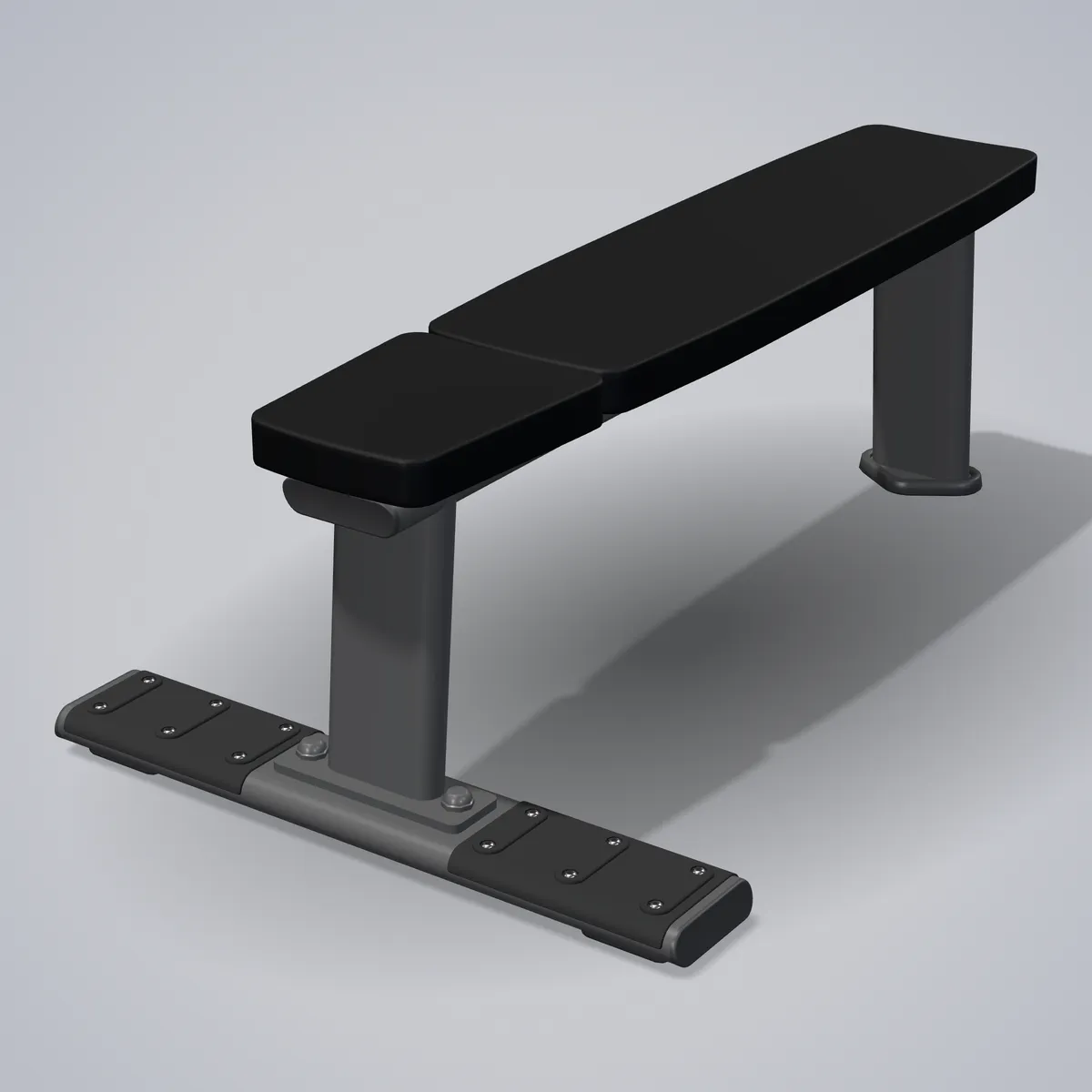 Flat Bench E7036 — wizualizacja 3D