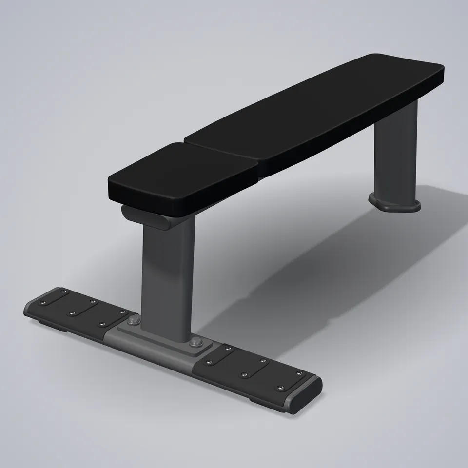 Flat Bench E7036 — wizualizacja 3D