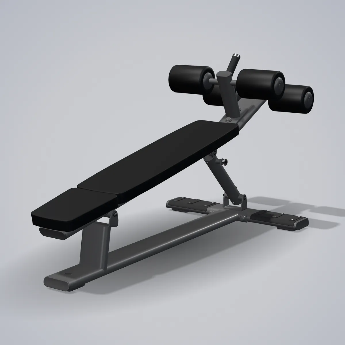 Decline Abdominal Bench E7037 — wizualizacja 3D