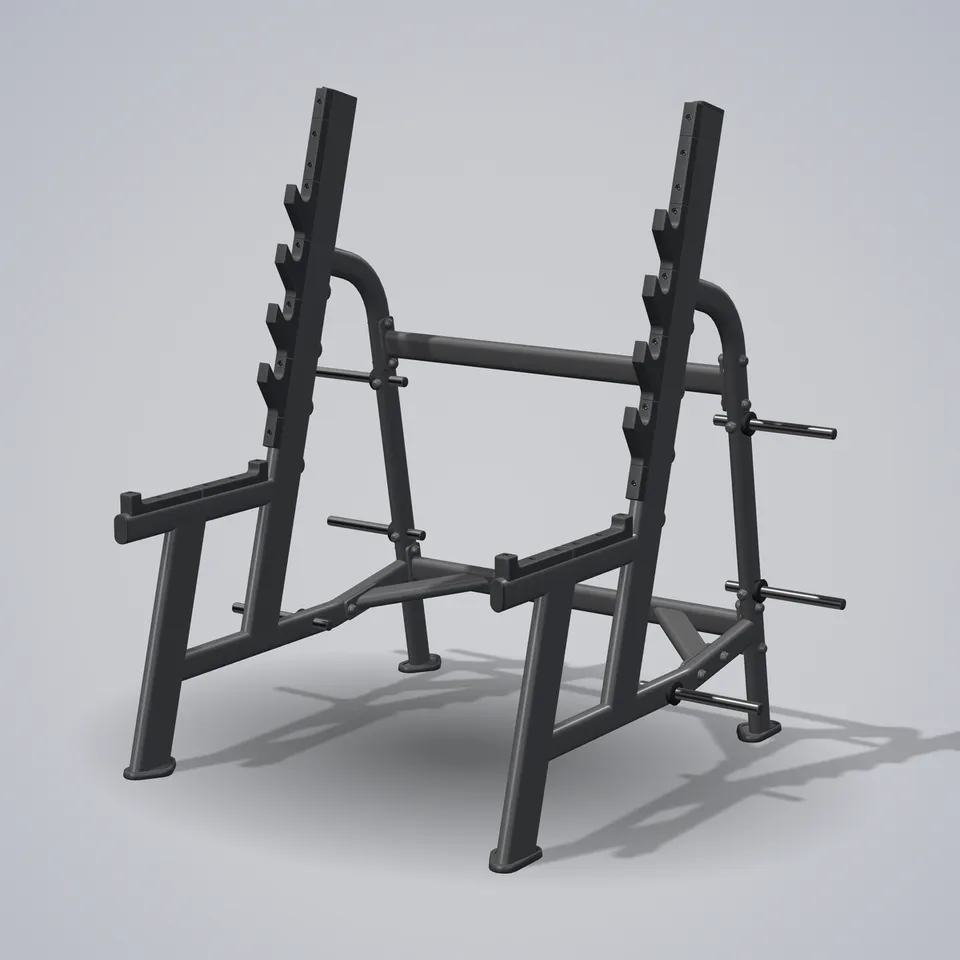 Squat Rack E7050 — wizualizacja 3D