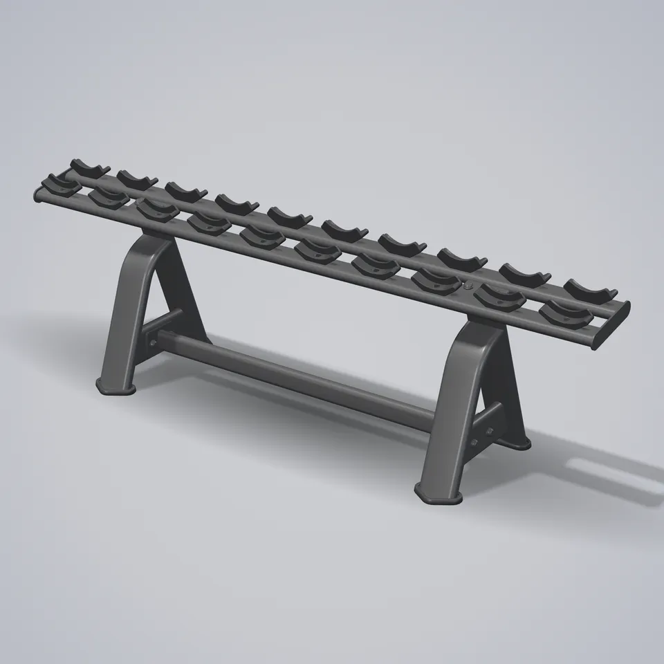 Dumbbell Rack E7067 — wizualizacja 3D